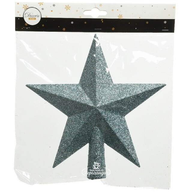 Верхушка Звезда 19 см голубой туман Kaemingk