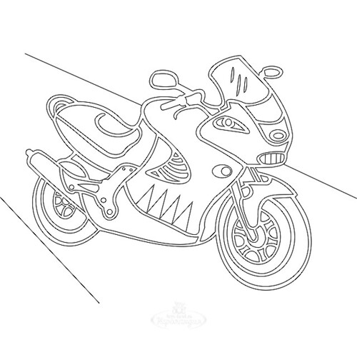 Трафарет для песка Мотоцикл 21*30 см Ассоциация Развитие