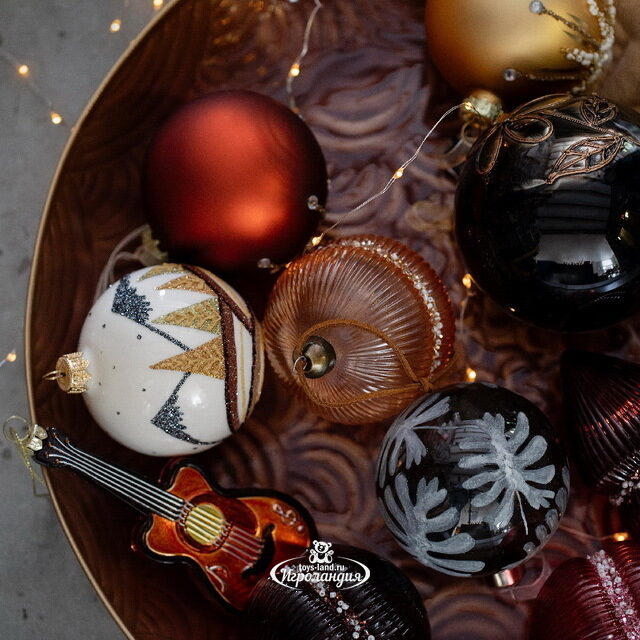 Набор стеклянных шаров La Vella: Choco 8 см, 2 шт Kaemingk (Кейминг)