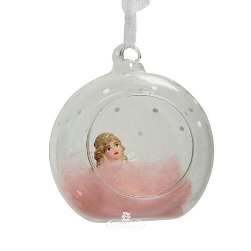 Елочный шар с композицией Fairy Tale - Аврора 8 см, стекло Kaemingk