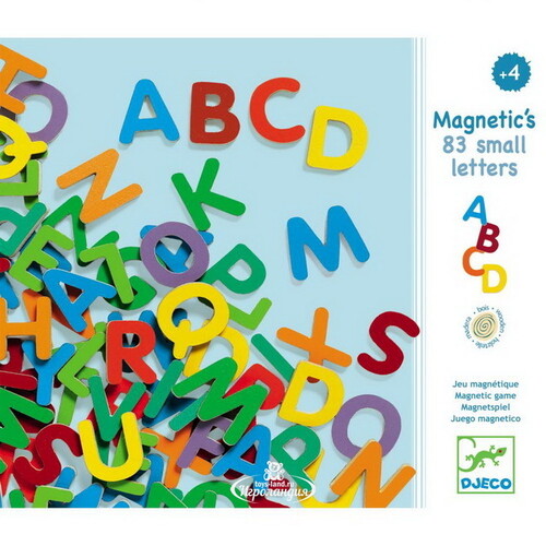 Магнитная игра Латинские буквы, 83 детали, дерево Djeco
