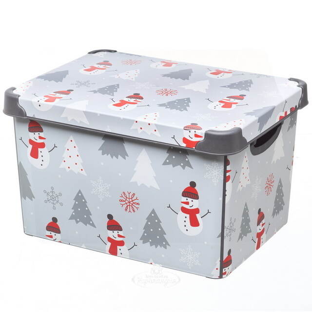 Коробка для хранения елочных игрушек Веселая Компания - New Year 41*30 см голубая Koopman