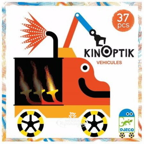 Магнитный пазл-игра Kinoptik Колеса, 37 элементов Djeco