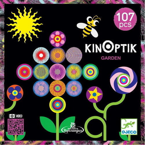 Магнитный пазл-игра Kinoptik Цветы, 107 элементов Djeco