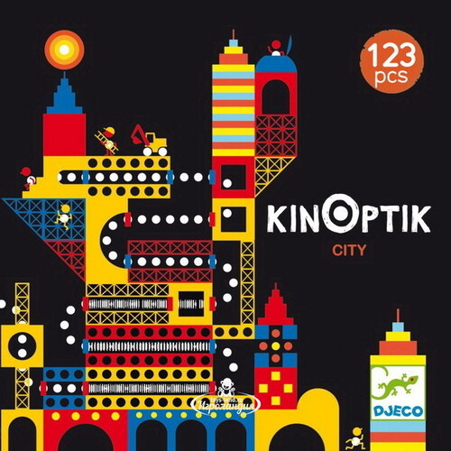 Магнитный пазл-игра Kinoptik Город, 123 элемента Djeco