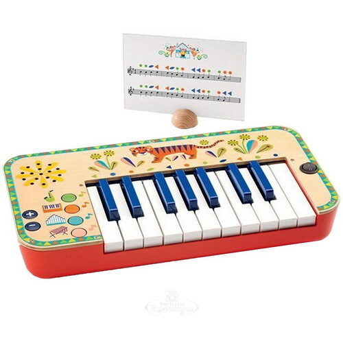 Детский синтезатор Djeco 18 клавиш, 39*20 см Djeco