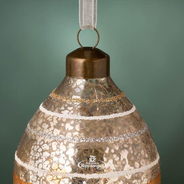 Набор стеклянных елочных игрушек Vintage Christmas: Antico Stile 10 см, 2 шт, подвеска Kaemingk