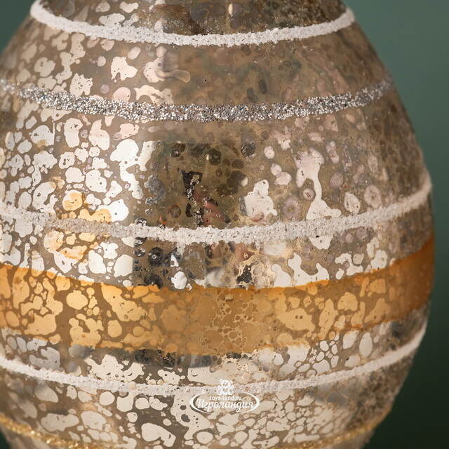 Набор стеклянных елочных игрушек Vintage Christmas: Antico Stile 10 см, 2 шт, подвеска Kaemingk