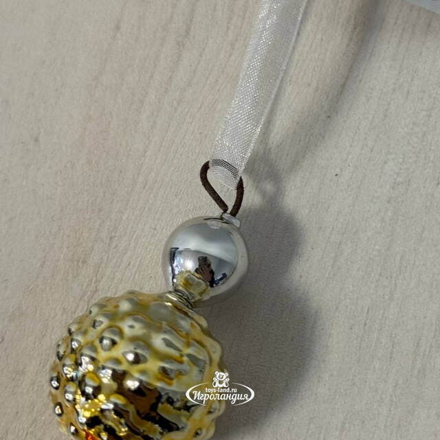 Набор елочных украшений Vintage Christmas: Soft Gold 15 см, 3 шт, стекло, уцененный Kaemingk