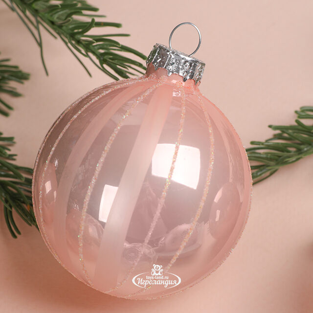 Набор стеклянных шаров Modellato - Розовый бутон 5-7 см, 13 шт Winter Deco