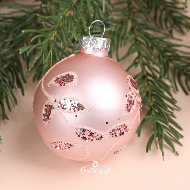 Набор стеклянных шаров Modellato - Розовый бутон 5-7 см, 13 шт Winter Deco