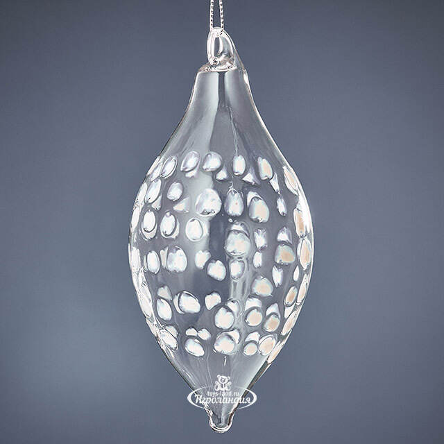 Стеклянная елочная игрушка Сосулька Ачиреале 12 см, подвеска Kaemingk