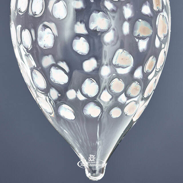 Стеклянная елочная игрушка Сосулька Ачиреале 12 см, подвеска Kaemingk