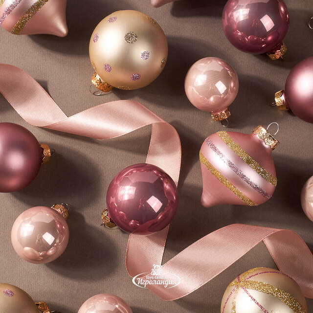 Набор стеклянных шаров Christmas Candy: Нежно-розовый, 4-6 см, 20 шт Kaemingk