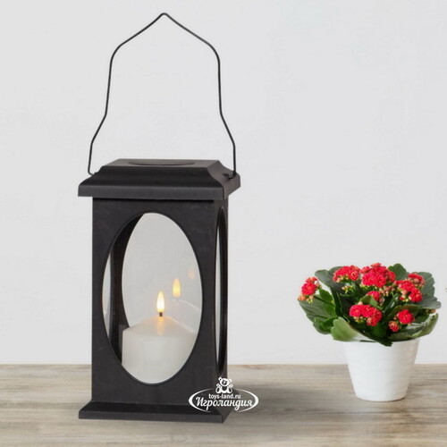 Декоративный фонарь со свечой Dafna 23 см черный Star Trading