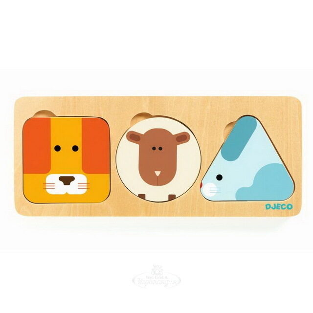 Рамка-вкладыш Животные, дерево DJECO (Джеко)