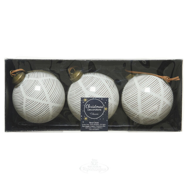 Набор стеклянных шаров Chakapuo Ribera 8 см, 3 шт Kaemingk