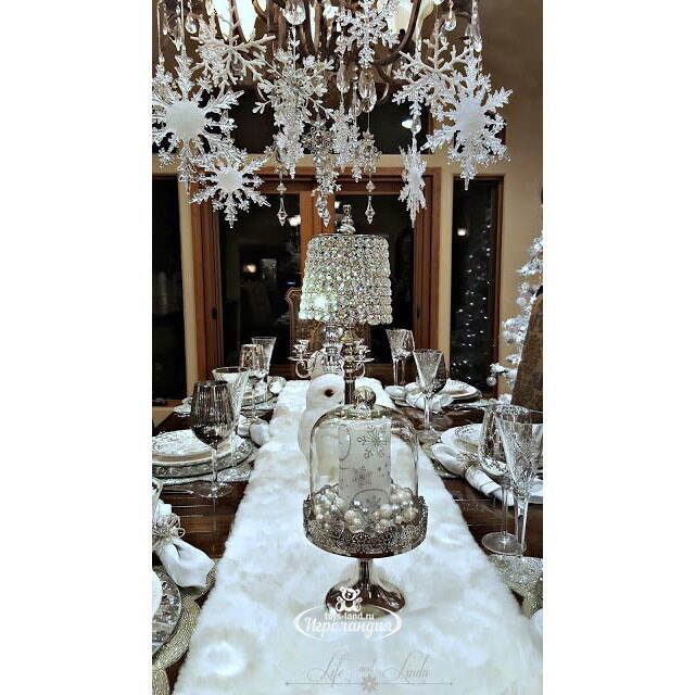 Елочная игрушка Снежинка - Ледяные узоры 15 см, серебристо-зелёная, подвеска Kurts Adler