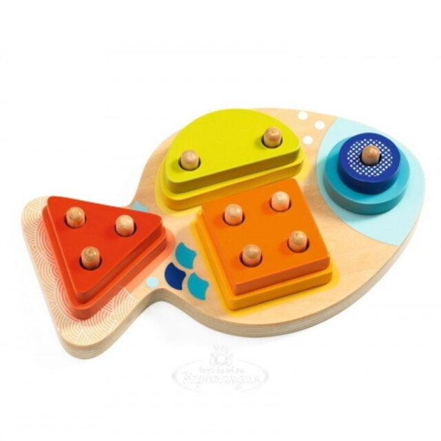 Сортер Рыбка 23 см, дерево Djeco