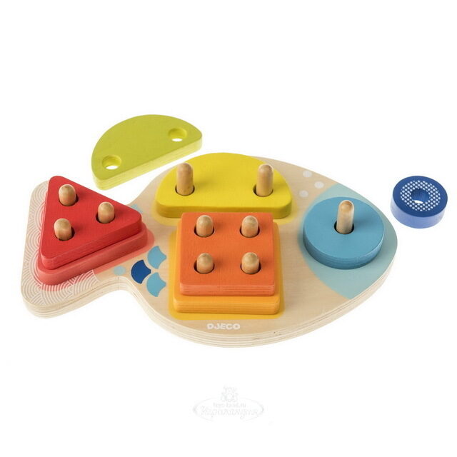 Сортер Рыбка 23 см, дерево Djeco