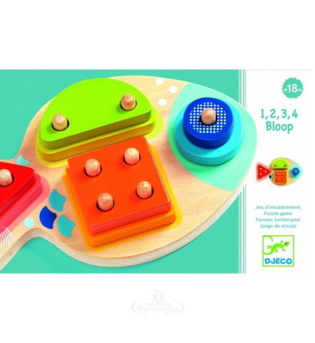 Сортер Рыбка 23 см, дерево Djeco