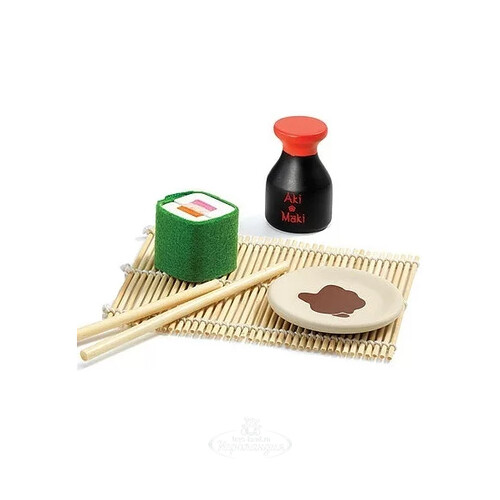 Игровой набор Готовим суши Аки и Маки 32 предмета дерево Djeco