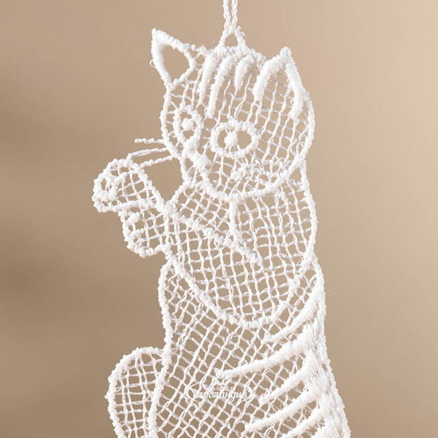 Кружевная елочная игрушка Кошка Фрося 9 см Vogel (Вогель)