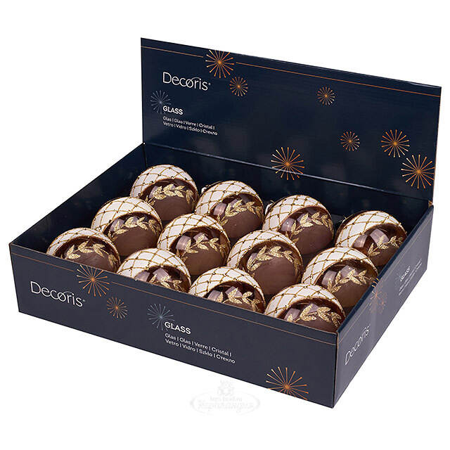 Набор стеклянных шаров Giusta Crucca 8 см, 12 шт Kaemingk