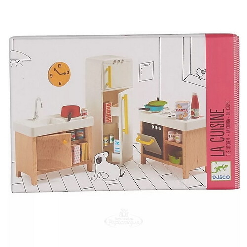 Мебель для кукольного дома Кухня маленькая 6 предметов Djeco