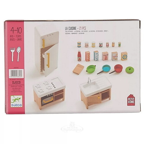 Мебель для кукольного дома Кухня маленькая 6 предметов Djeco