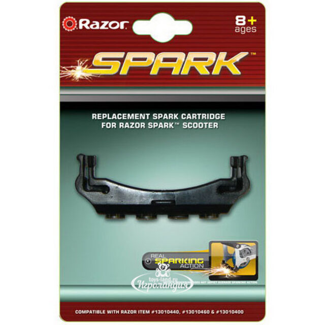 Самокат Spark с искрами, колеса 125 мм, синий Razor