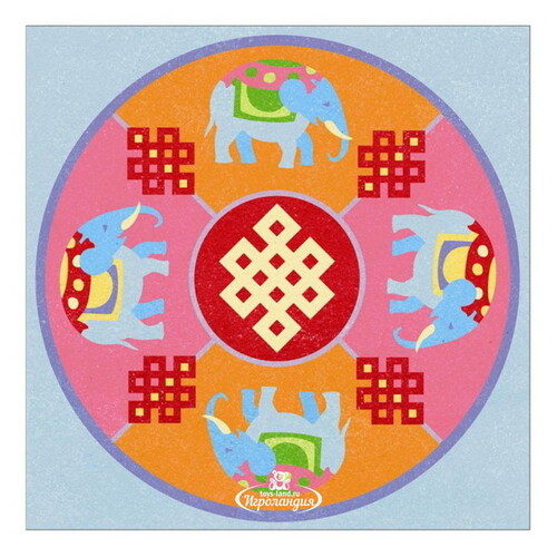Песочная картина Тибетские мандалы 5 шт + цветной песок Djeco