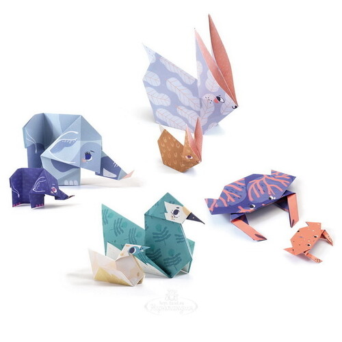 Набор для творчества Оригами - Семьи 28 листов Djeco