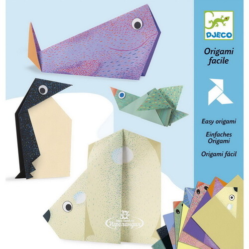 Набор для творчества Оригами - Полярные животные 8 листов Djeco