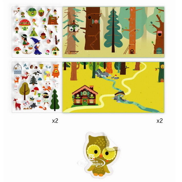 Набор для творчества с наклейками - Магический лес DJECO (Джеко)
