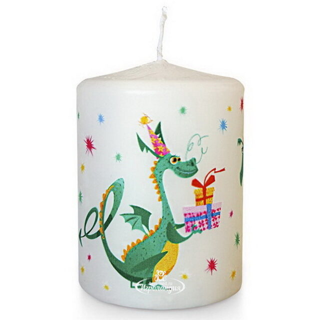 Декоративная свеча Дракон Флэппи с подарком 13 см Омский Свечной