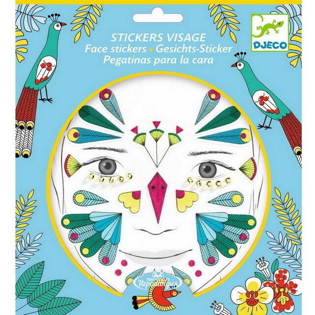 Наклейки для лица Птичка Djeco