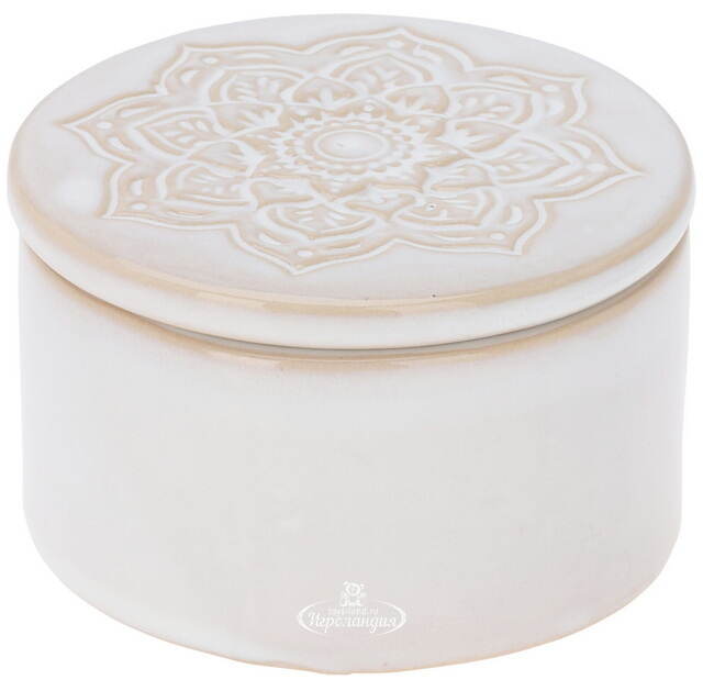 Ароматическая свеча Vanilla Gourveau 10 см, в фарфоровом стакане Koopman