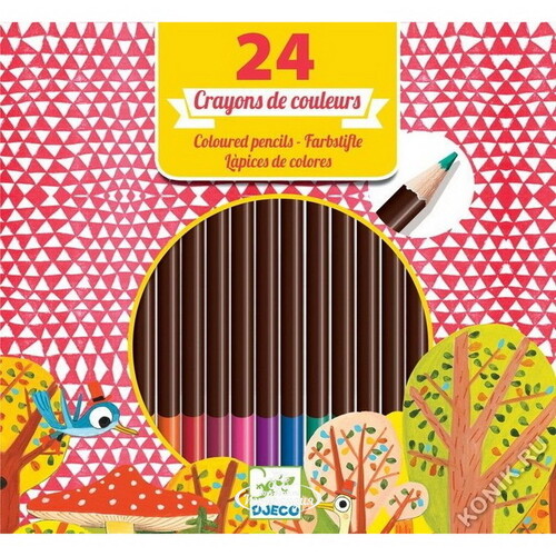 Цветные карандаши 24 цвета Djeco