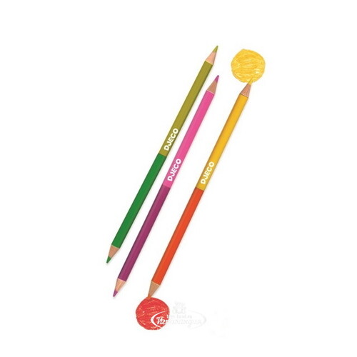 Цветные карандаши Двухсторонние 24 цвета 12 шт Djeco