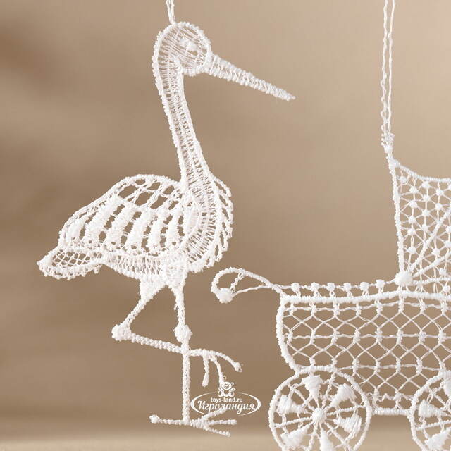 Кружевные елочные игрушки Счастливое Пополнение 9-12 см, 2 шт Vogel (Вогель)