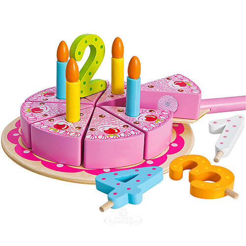 Игровой набор Режем праздничный торт 18 предметов дерево Eichhorn