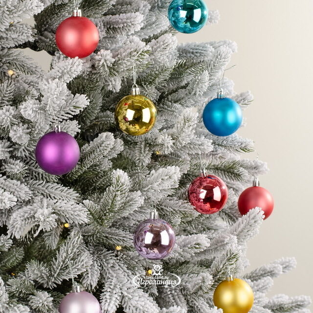 Коллекция пластиковых шаров Salute - Фантазия Обера 6 см, 16 шт Winter Deco