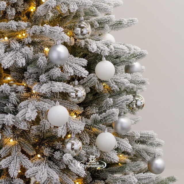 Набор пластиковых шаров Celebration 6 см серебряный, 12 шт Winter Deco