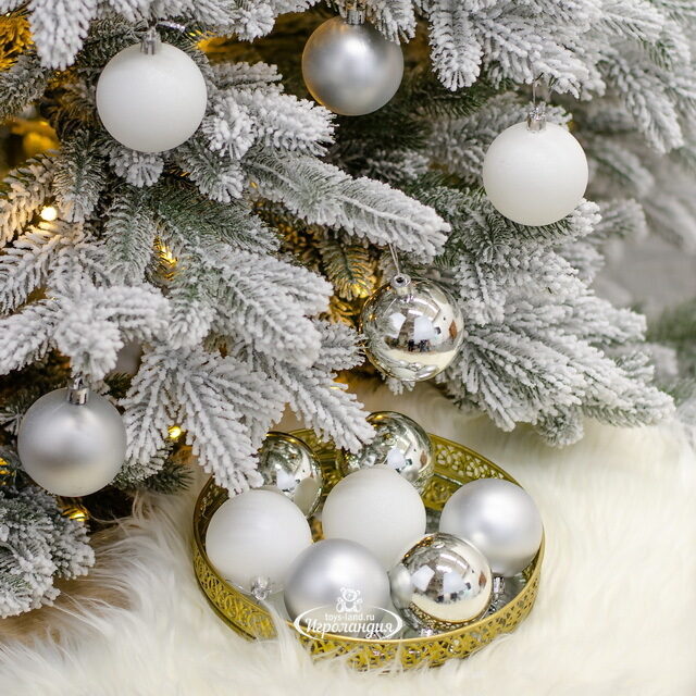 Набор пластиковых шаров Celebration 6 см серебряный, 12 шт Winter Deco