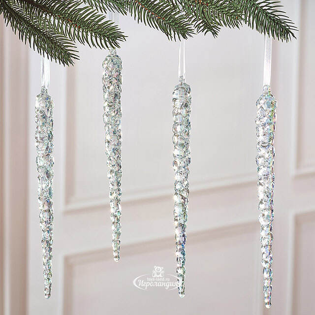 Набор елочных игрушек Сосульки Лоретто 23 см, 4 шт Winter Deco