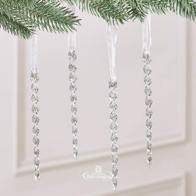 Набор елочных игрушек Сосульки Лукиньяно 14 см, 4 шт Winter Deco