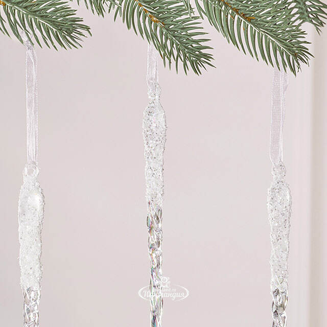 Набор елочных игрушек Сосульки Beckington 22 см белый, 4 шт Winter Deco