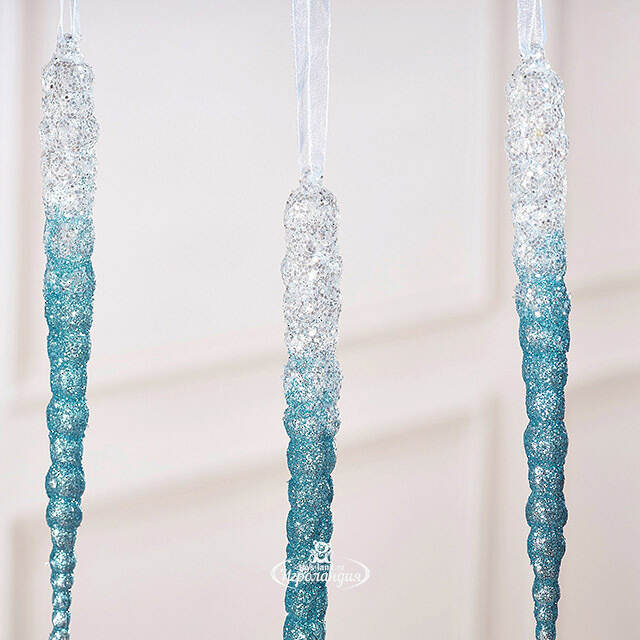 Набор елочных игрушек Сосульки Malgrate 18 см, 4 шт Winter Deco