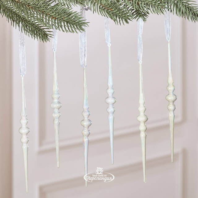 Набор елочных игрушек Сосульки Монтазола 17 см, 6 шт Winter Deco